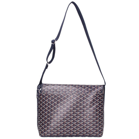 GOYARD Capetien MM PVC Coated Leather Bag Navy Size MM