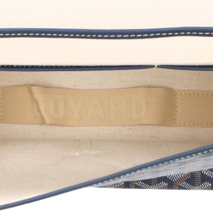GOYARD Capetien MM PVC Coated Leather Bag Navy Size MM