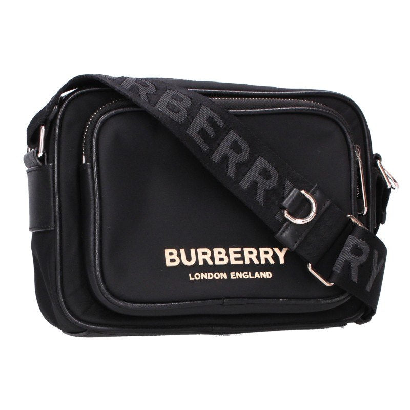 Burberry Paddy Rubber Logo Shoulder Bag Black Size ONE SIZE