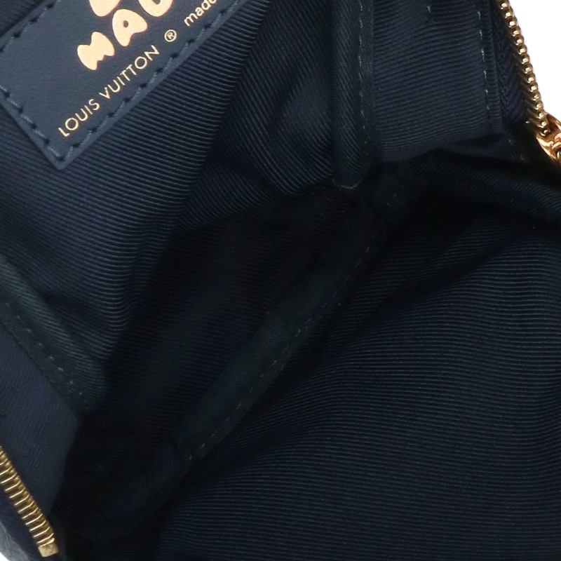 LOUISVUITTON NIGO Monogram Denim Double Phone Pouch Blue
