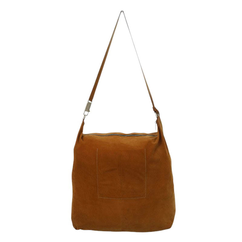 Rick Owens Suede Leather Balloon Bag Brown Size ONE SIZE