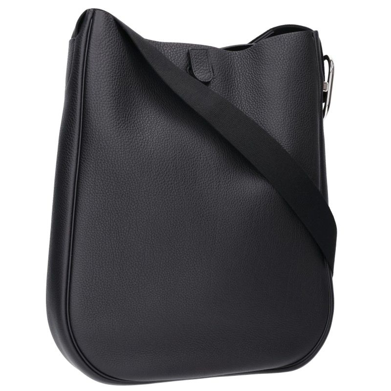 HERMES Togo Leather Shoulder Bag Black Size ONE SIZE