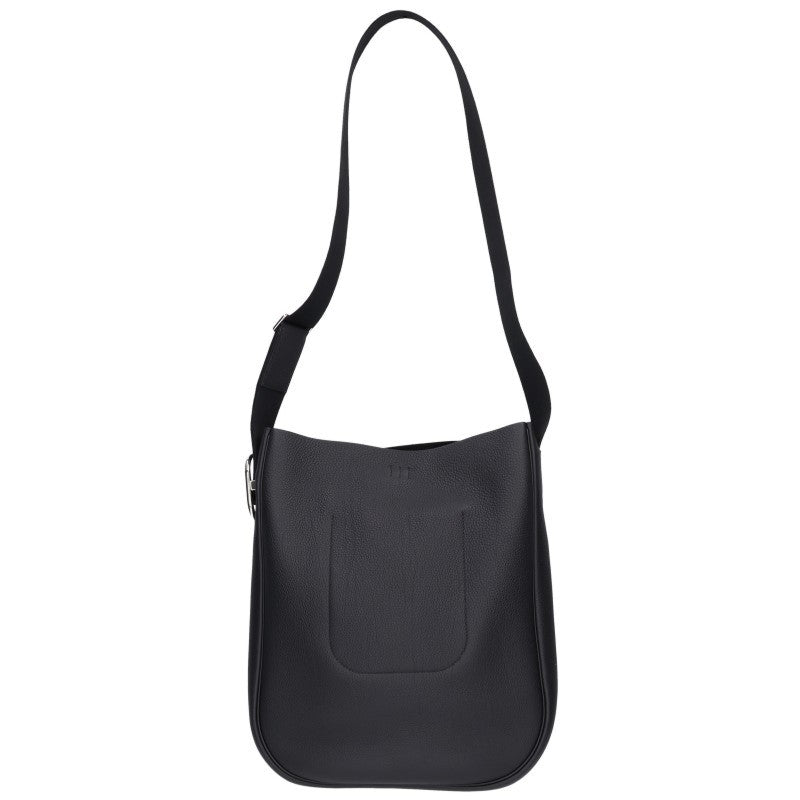 HERMES Togo Leather Shoulder Bag Black Size ONE SIZE
