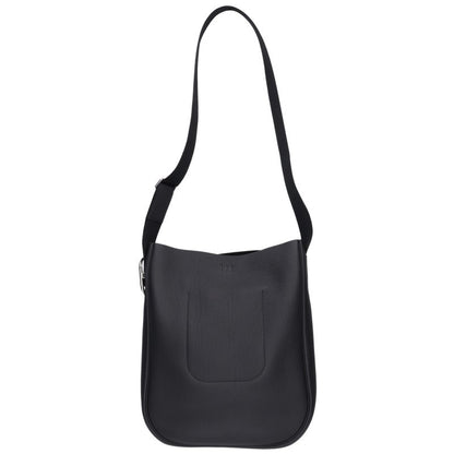 HERMES Togo Leather Shoulder Bag Black Size ONE SIZE