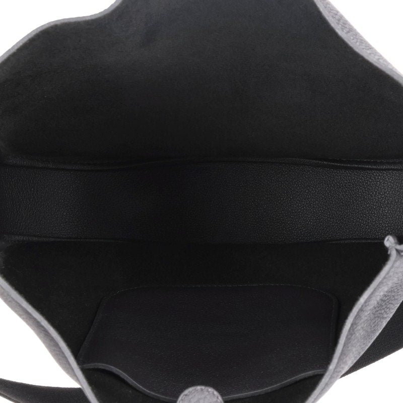 HERMES Togo Leather Shoulder Bag Black Size ONE SIZE