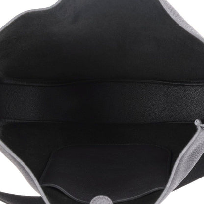 HERMES Togo Leather Shoulder Bag Black Size ONE SIZE