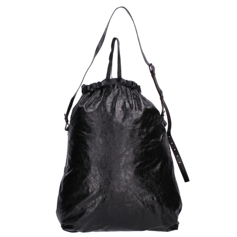 BALENCIAGA TRASH BAG Black Shoulder Bag Size ONE SIZE