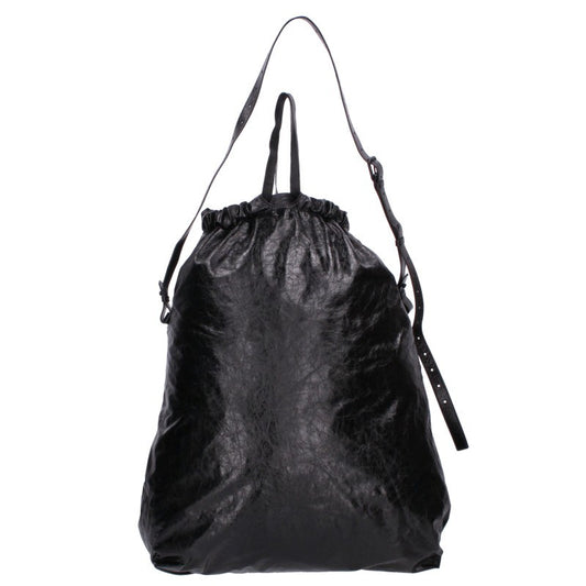 BALENCIAGA TRASH BAG Black Shoulder Bag Size ONE SIZE