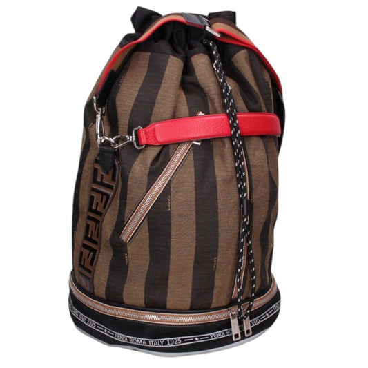FENDI Black/Beige Pecan Pattern Shoulder Bag Size ONE SIZE