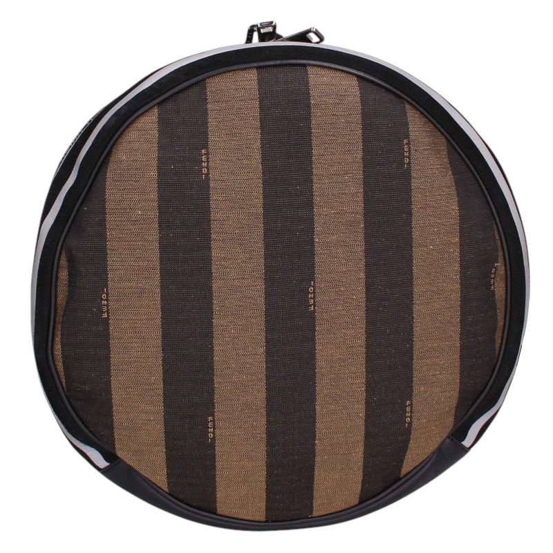 FENDI Black/Beige Pecan Pattern Shoulder Bag
