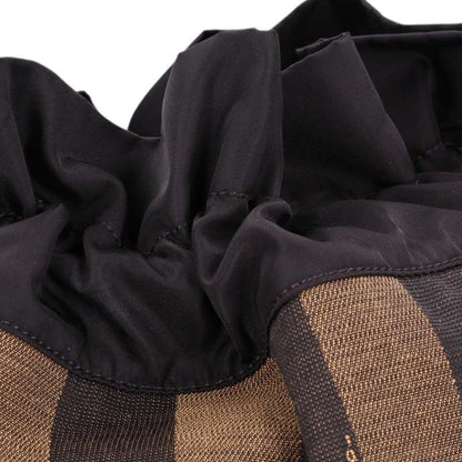 FENDI Black/Beige Pecan Pattern Shoulder Bag