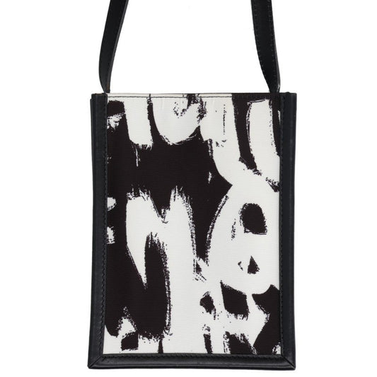 Alexander McQUEEN Graffiti Shoulder Bag Black Size ONE SIZE