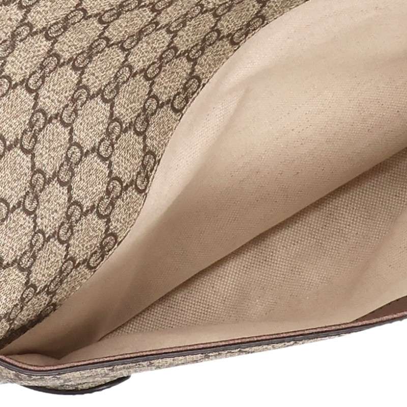 GUCCI Beige GG Supreme Shoulder Bag