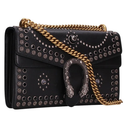 GUCCI Dionysus Jewel Stud Chain Bag Black Size ONE SIZE