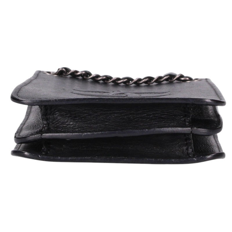 CHANEL Coco Pochette Chain Phone Bag Black