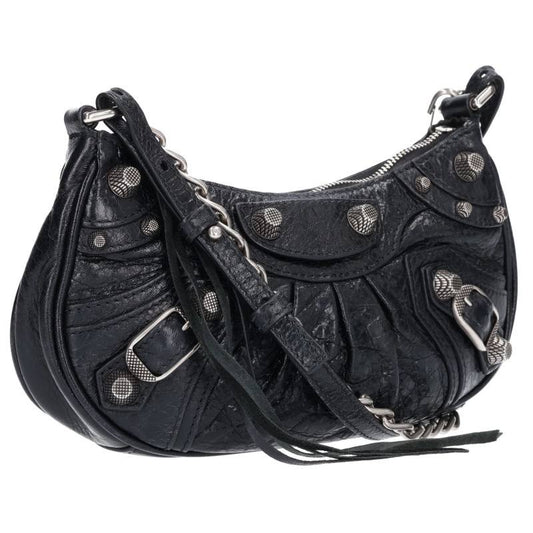 BALENCIAGA Le Cagole Studded Leather Bag Black