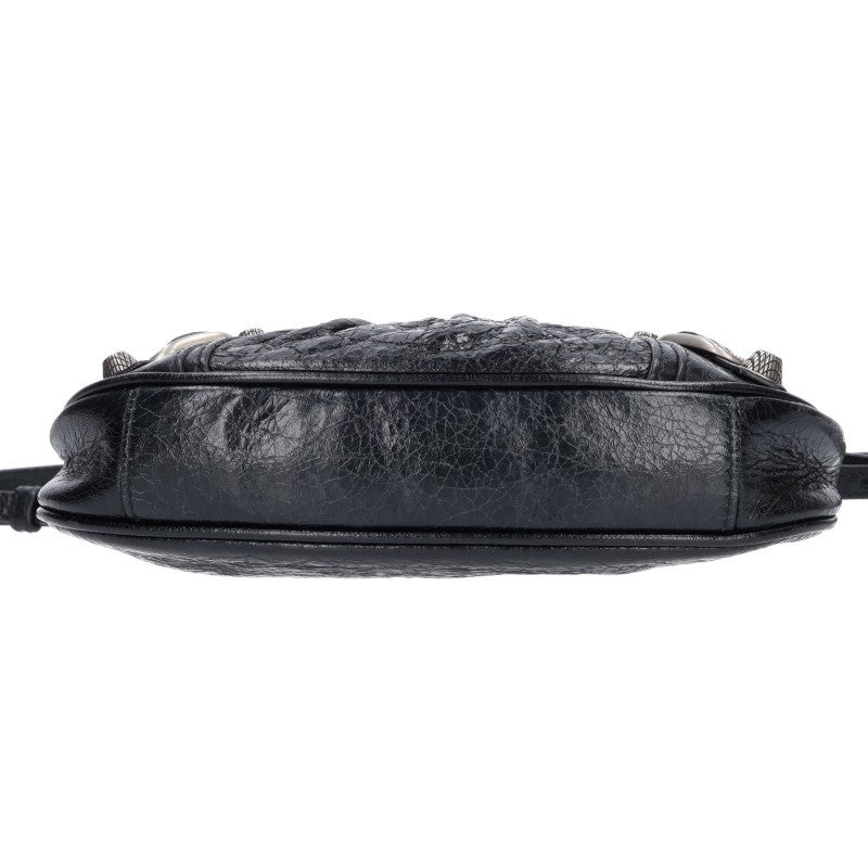 BALENCIAGA Le Cagole Studded Leather Bag Black Size ONE SIZE