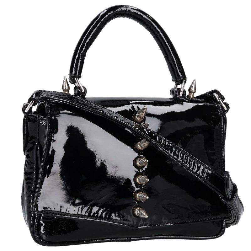 Chrome Hearts Spike Patent Leather Bag Black Size ONE SIZE