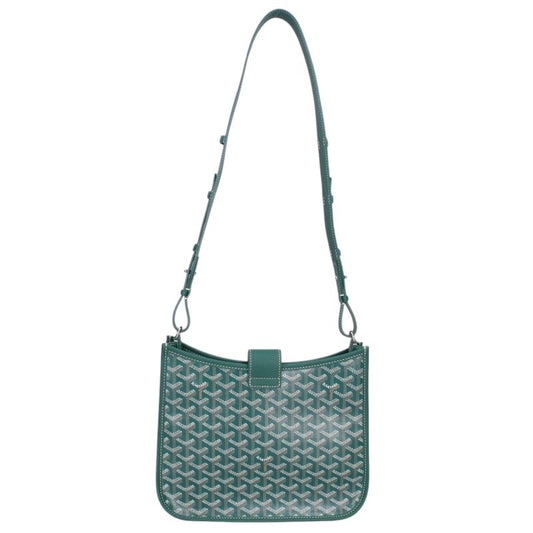 GOYARD Musette PM Coated Canvas Shoulder Bag Green Size PM