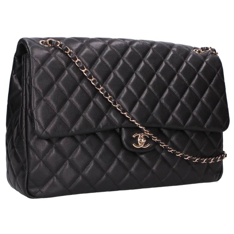 CHANEL Jumbo Matelasse Caviar Skin Bag Black/Gold Size 40