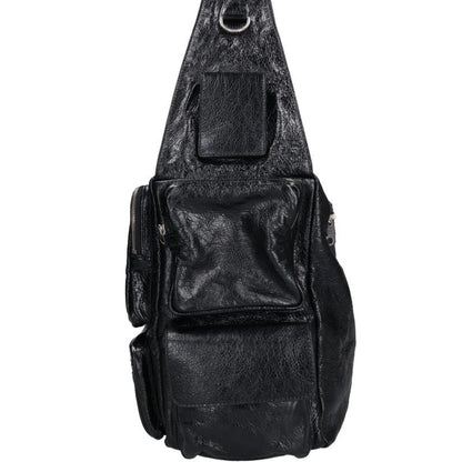 BALENCIAGA Super Busy Sling Shoulder Bag Black Size ONE SIZE