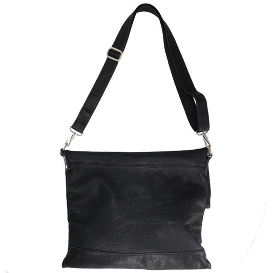 Yamamoto + Noir 2-Way Leather Square Shoulder Bag Black