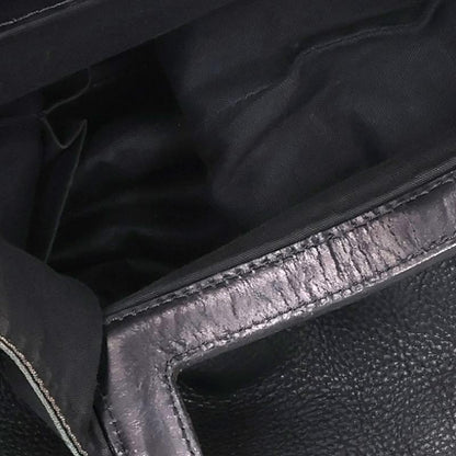 Yamamoto + Noir 2-Way Leather Square Shoulder Bag Black