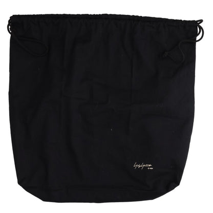 Yamamoto + Noir 2-Way Leather Square Shoulder Bag Black