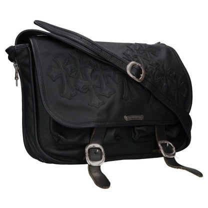 Chrome Hearts Cemetery Patch Gunslinger Leather Shoulder Bag