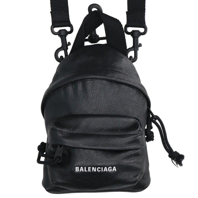 BALENCIAGA Explorer Leather Mini Shoulder Bag Black