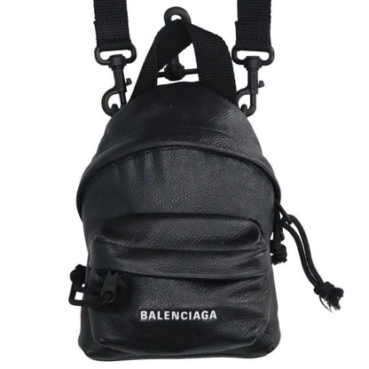 BALENCIAGA Explorer Leather Mini Shoulder Bag Black