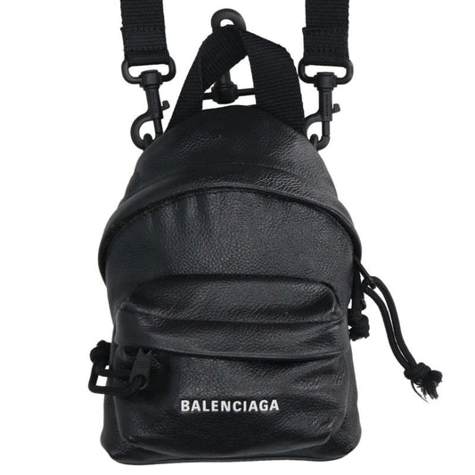 BALENCIAGA Explorer Leather Mini Shoulder Bag Black