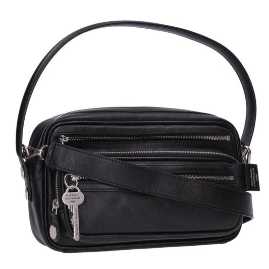 ACNE STUDIOS Black Leather Camero Shoulder Bag Size UNI
