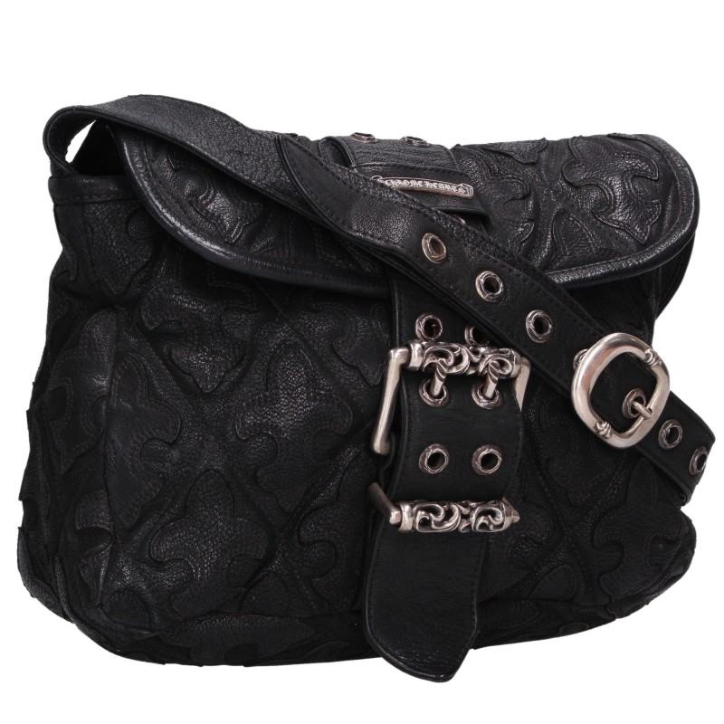 Chrome Hearts G BENDER Flare Patch Leather Shoulder Bag