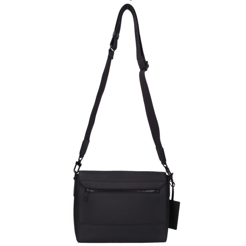 LOUISVUITTON Black Aerogram Calfskin Leather Messenger Bag