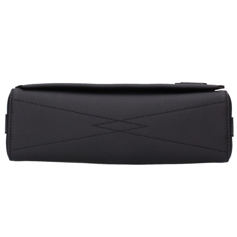 LOUISVUITTON Black Aerogram Calfskin Leather Messenger Bag
