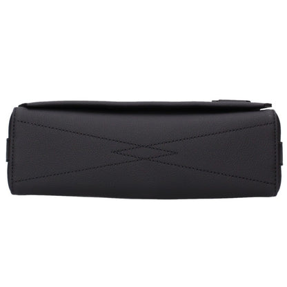 LOUISVUITTON Black Aerogram Calfskin Leather Messenger Bag