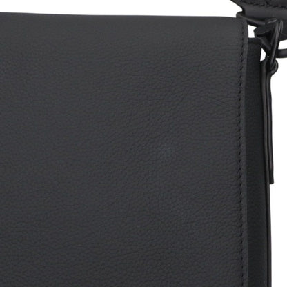 LOUISVUITTON Black Aerogram Calfskin Leather Messenger Bag