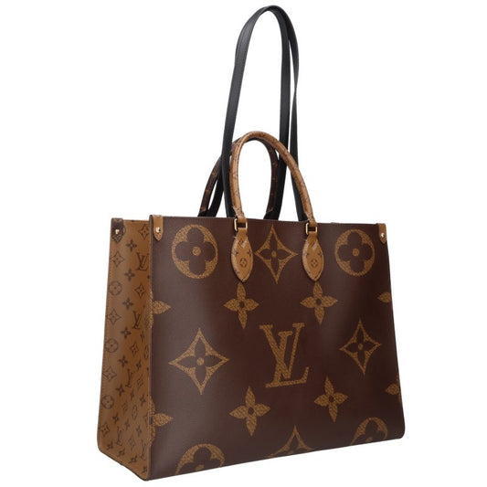 LOUISVUITTON OnTheGo Monogram Leather Bag Brown Size GM