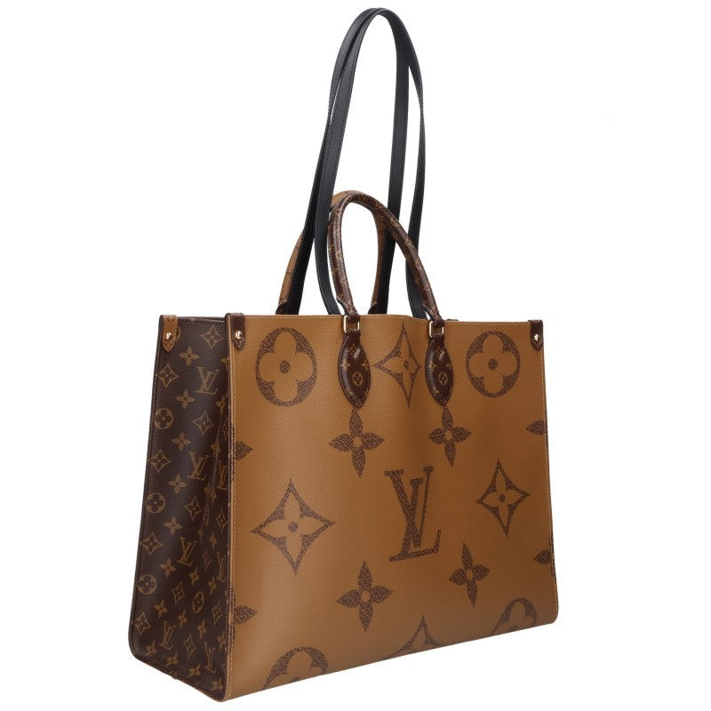 LOUISVUITTON OnTheGo Monogram Leather Bag Brown Size GM