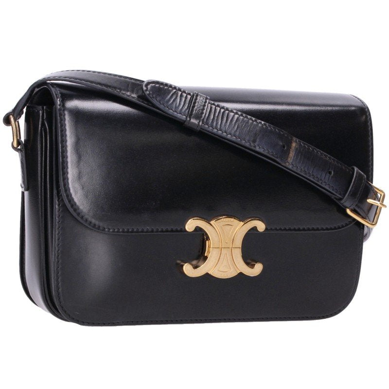 CELINE Classic Triomphe Shiny Calf Leather Bag Size M