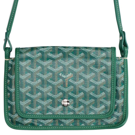 GOYARD Plumet PVC Wallet Pouch Shoulder Bag Green