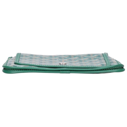 GOYARD Plumet PVC Wallet Pouch Shoulder Bag Green