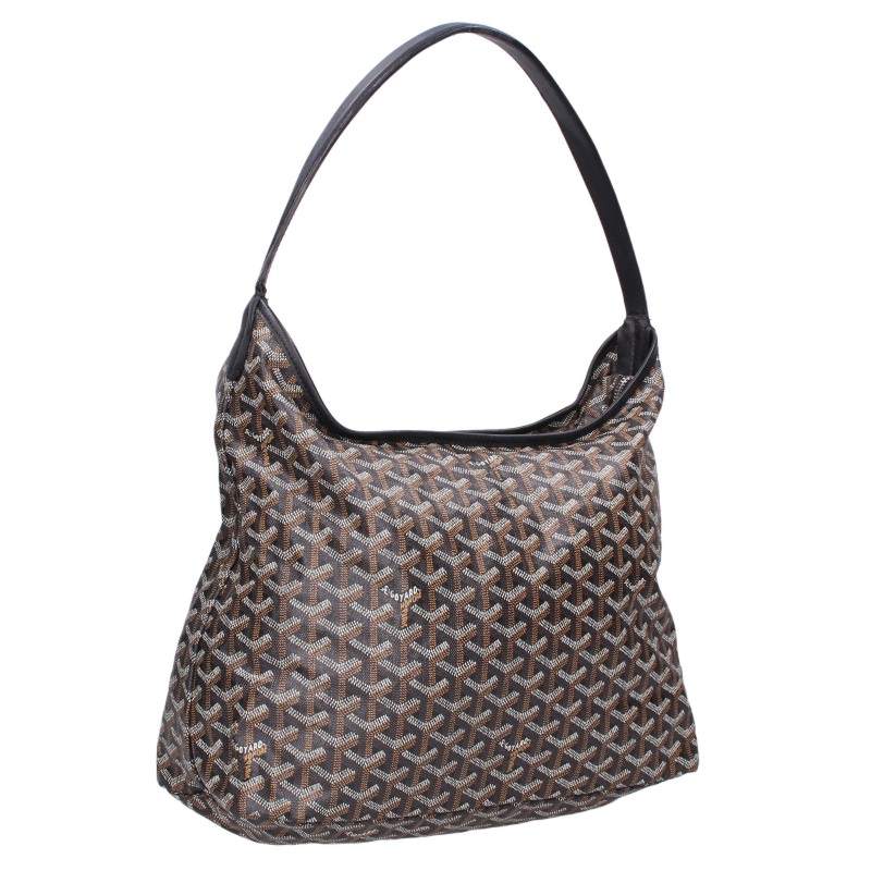 GOYARD Boheme Hobo PVC Monogram Shoulder Bag Black