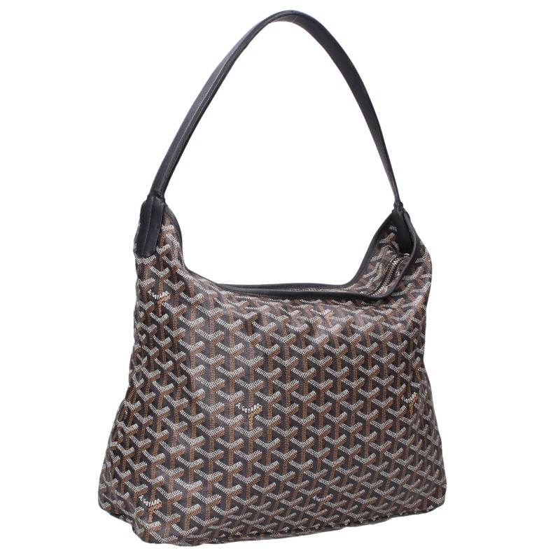 GOYARD Boheme Hobo PVC Monogram Shoulder Bag Black