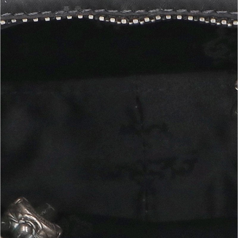 Chrome Hearts HOT POT Cross Ball Button Leather Bag Silver
