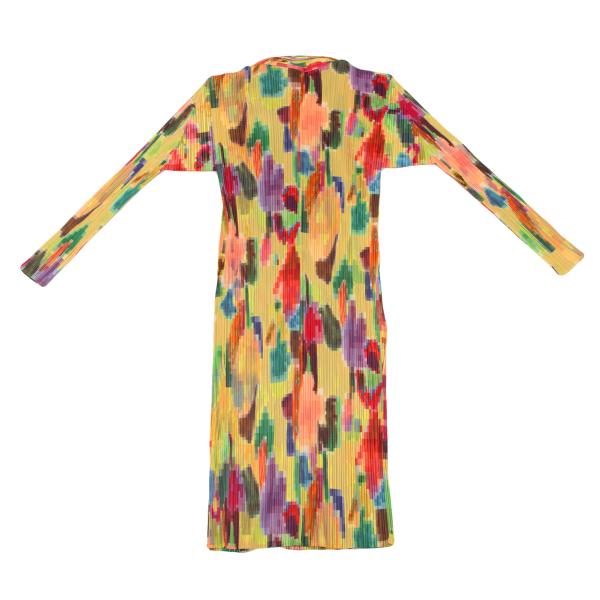 PLEATS PLEASE Mosaic Print Pleated Long Shirt Multi Size 3
