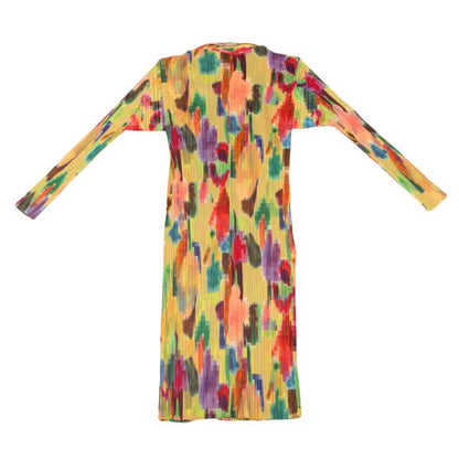 PLEATS PLEASE Mosaic Print Pleated Long Shirt Multi Size 3