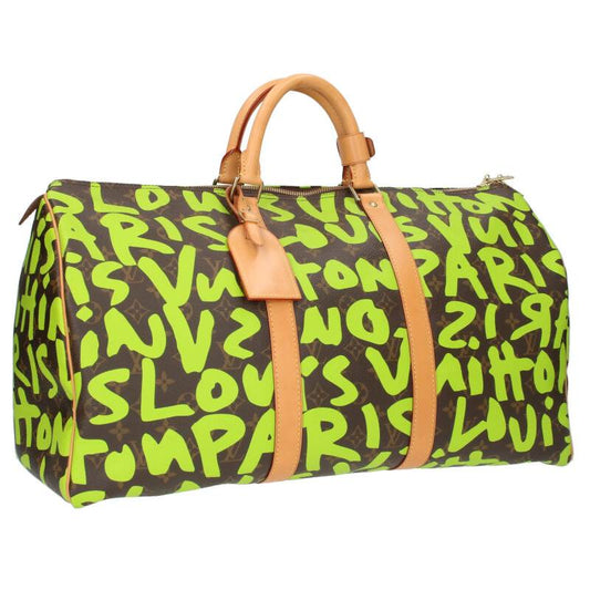 LOUISVUITTON Keepall 50 Graffiti Vert Duffel Size ONE SIZE