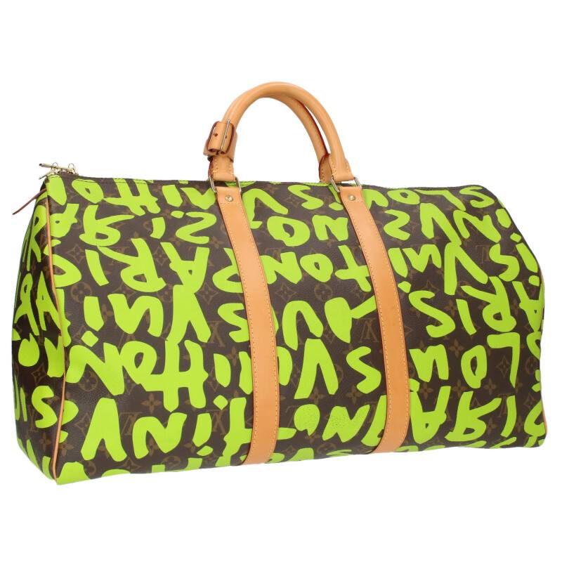 LOUISVUITTON Keepall 50 Graffiti Vert Duffel Size ONE SIZE